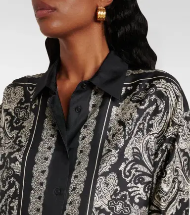 Nili Lotan Alfie paisley silk twill shirt | Thumbnail 4
