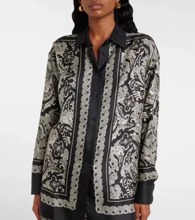 Nili Lotan Alfie paisley silk twill shirt | Thumbnail 5
