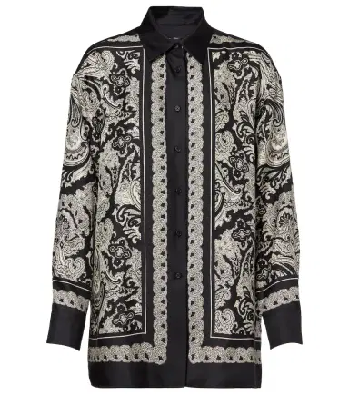 Nili Lotan Alfie paisley silk twill shirt | Thumbnail 1