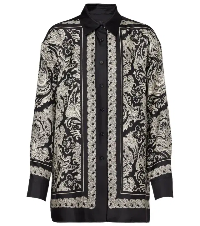 Nili Lotan Alfie paisley silk twill shirt