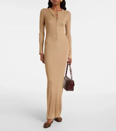 Nili Lotan Ribbed-knit silk maxi dress | Thumbnail 3