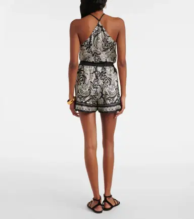Nili Lotan Frances paisley silk twill shorts | Thumbnail 3 Nili Lotan Frances paisley silk twill shorts | Thumbnail 3