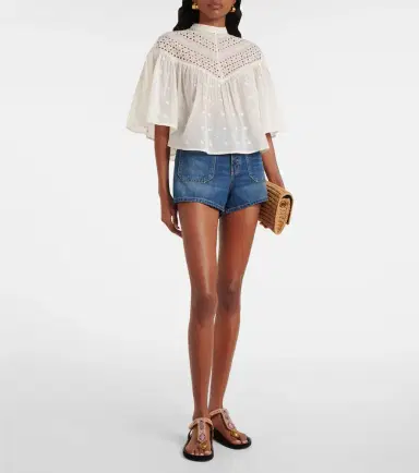 Nili Lotan Harley high-rise denim shorts | Thumbnail 3