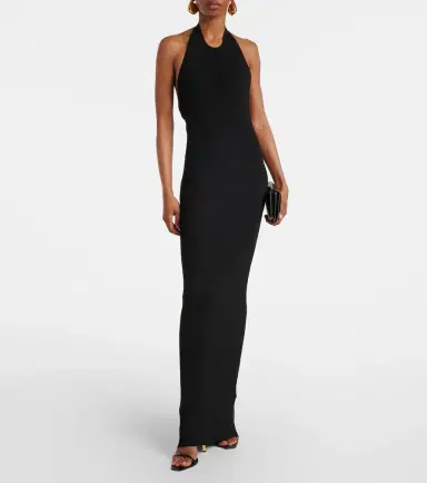 Nili Lotan Ribbed-knit halterneck maxi dress | Thumbnail 3