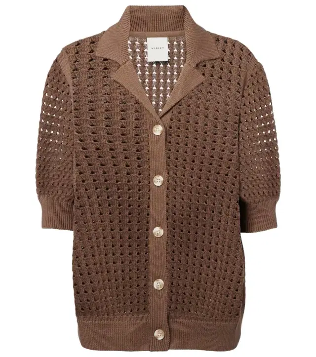 Varley Ellie open-knit cotton shirt
