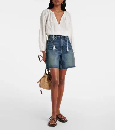 Nili Lotan Embroidered ramie blouse | Thumbnail 4