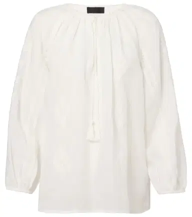 Nili Lotan Embroidered ramie blouse | Thumbnail 1