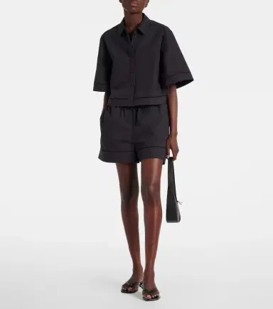 Rohe Róhe Embroidered cotton poplin shorts | Thumbnail 2