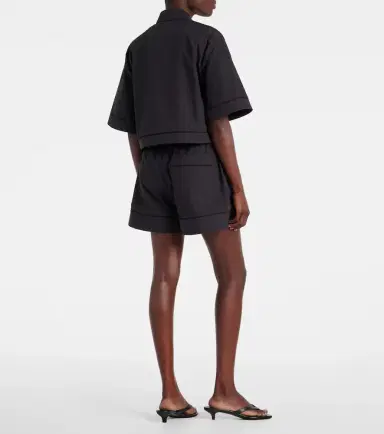 Rohe Róhe Embroidered cotton poplin shorts | Thumbnail 3