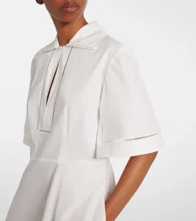 Rohe Róhe Embroidered cotton poplin midi dress | Thumbnail 2