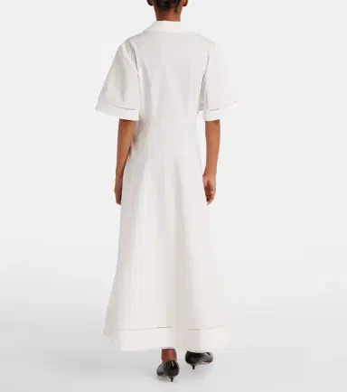Rohe Róhe Embroidered cotton poplin midi dress | Thumbnail 3