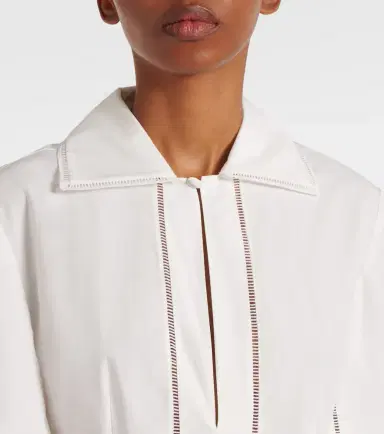Rohe Róhe Embroidered cotton poplin midi dress | Thumbnail 4