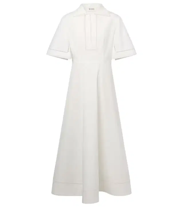Rohe Róhe Embroidered cotton poplin midi dress