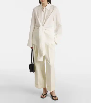 Rohe Róhe Knot-detail silk-blend shirt | Thumbnail 3