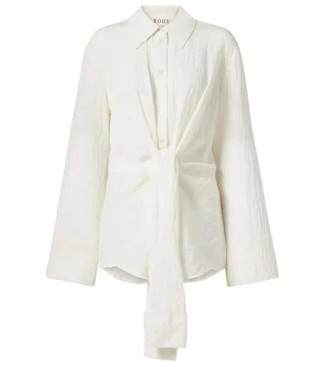 Rohe Róhe Knot-detail silk-blend shirt