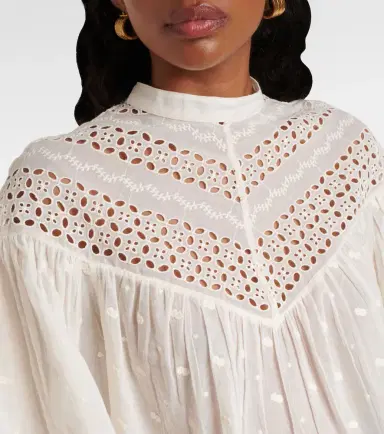 Nili Lotan Mikki embroidered cotton voile top | Thumbnail 2
