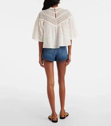 Nili Lotan Mikki embroidered cotton voile top | Thumbnail 5