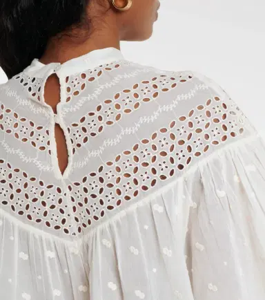 Nili Lotan Mikki embroidered cotton voile top | Thumbnail 6