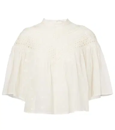 Nili Lotan Mikki embroidered cotton voile top | Thumbnail 1