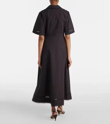 Rohe Róhe Embroidered cotton poplin midi dress | Thumbnail 4