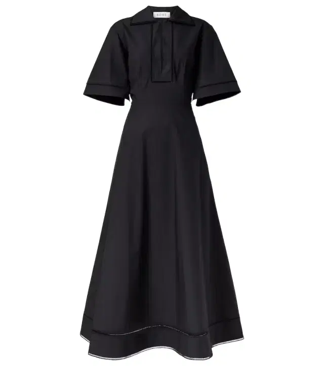 Rohe Róhe Embroidered cotton poplin midi dress