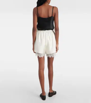 Rohe Róhe Lace-trimmed silk shorts | Thumbnail 2