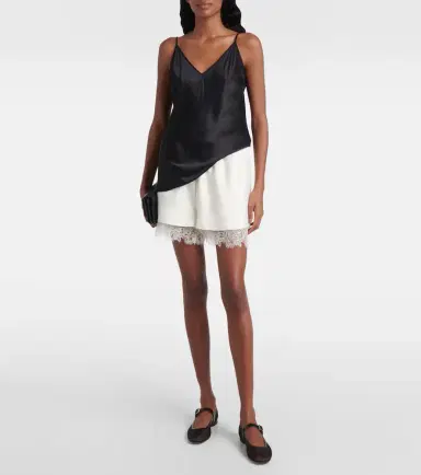 Rohe Róhe Lace-trimmed silk shorts | Thumbnail 3