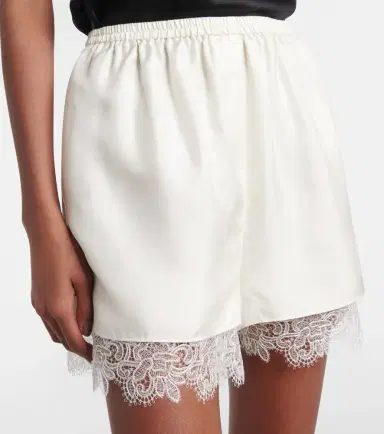 Rohe Róhe Lace-trimmed silk shorts | Thumbnail 4