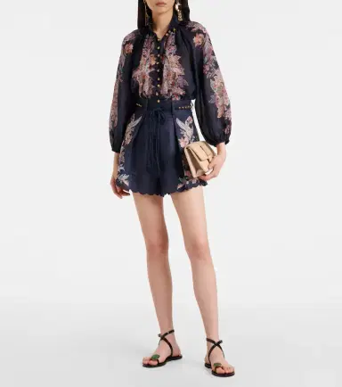 Zimmermann Rhiannon paisley embroidered linen shorts | Thumbnail 3 Zimmermann Rhiannon paisley embroidered linen shorts | Thumbnail 3