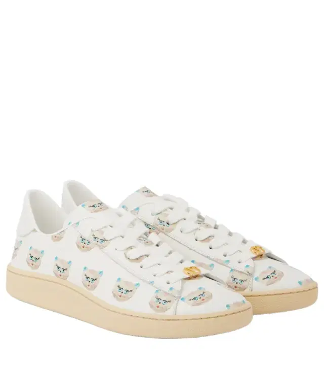 Valentino Garavani Royco VLogo printed leather sneakers