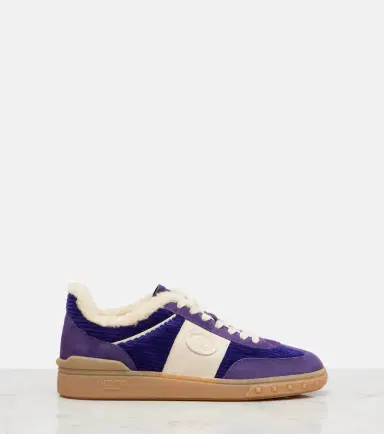 Valentino Garavani Upvillage suede and corduroy sneakers | Thumbnail 3