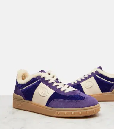 Valentino Garavani Upvillage suede and corduroy sneakers | Thumbnail 4