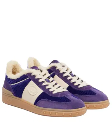 Valentino Garavani Upvillage suede and corduroy sneakers | Thumbnail 1