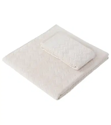 Missoni Chalk Zigzag set of 2 cotton terry towels | Thumbnail 1