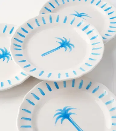 Les-Ottomans Palm set of 4 ceramic plates | Thumbnail 2