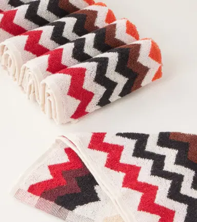 Missoni Zigzag set of 6 cotton face towels | Thumbnail 3