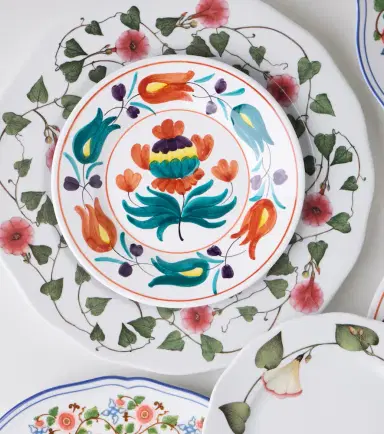 Cabana Lia floral ceramic dessert plate | Thumbnail 3