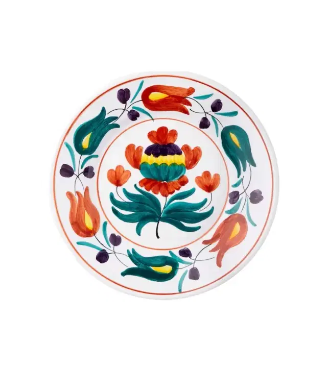 Cabana Lia floral ceramic dessert plate