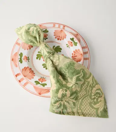 Cabana Iris set of 4 floral printed linen napkins | Thumbnail 2