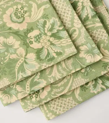 Cabana Iris set of 4 floral printed linen napkins | Thumbnail 3