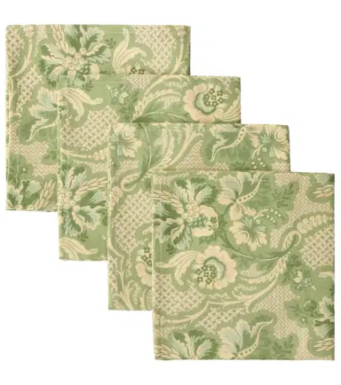 Cabana Iris set of 4 floral printed linen napkins | Thumbnail 1