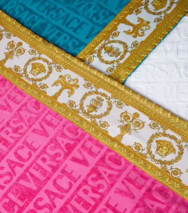 Versace Home Versace Allover cotton terry beach towel | Thumbnail 4