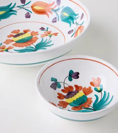 Cabana Lia floral ceramic serving bowl | Thumbnail 3