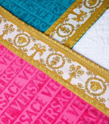 Versace Home Versace Allover cotton terry beach towel | Thumbnail 5