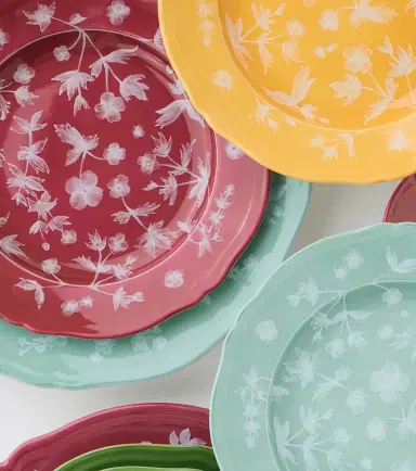 Cabana x Ginori 1735 floral porcelain dessert plate | Thumbnail 3
