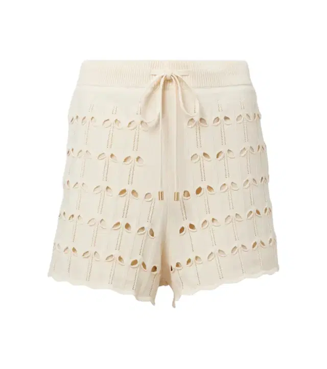 Zimmermann High-rise pointelle shorts