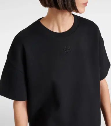 Loewe Asymmetric cotton-blend T-shirt | Thumbnail 2
