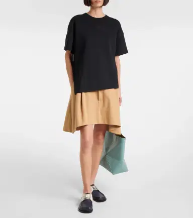 Loewe Asymmetric cotton-blend T-shirt | Thumbnail 4