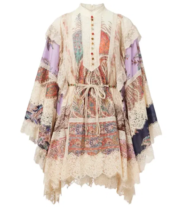 Zimmermann Rhiannon embroidered floral minidress