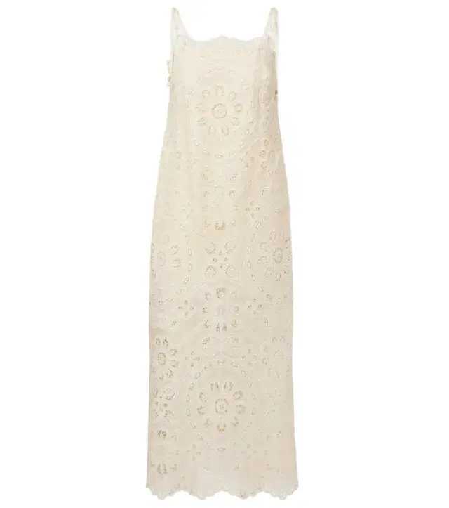 Zimmermann Rhiannon embroidered cotton midi dress